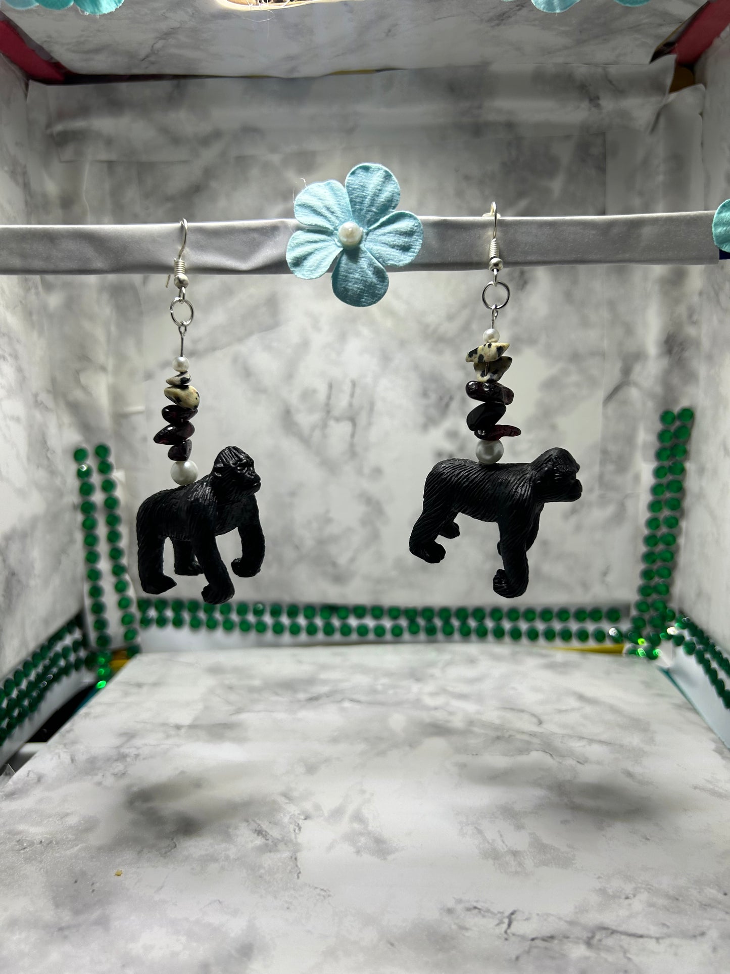Black Gorilla Earrings
