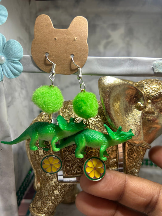 Styracosaurus Dinosaurs Earrings