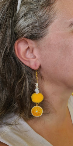 Orange Slice Earrings