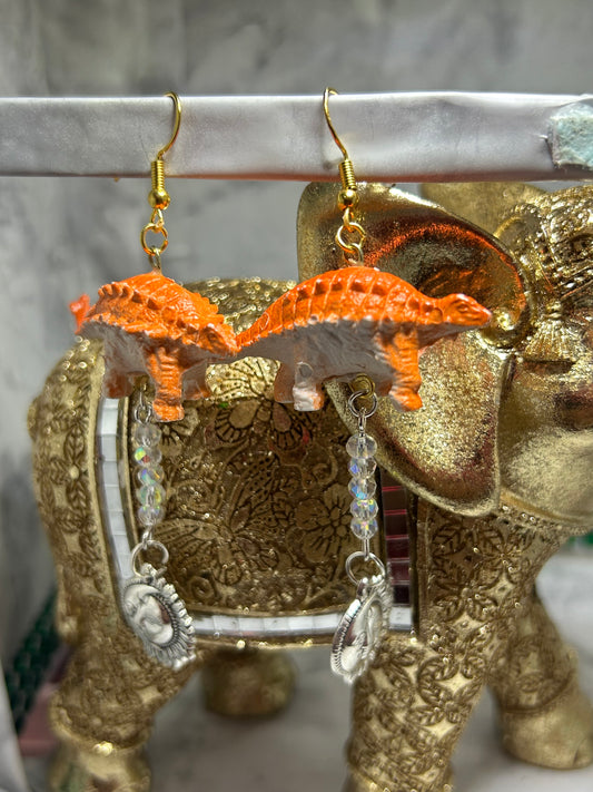 Ankylosaurus Dinosaur Earrings
