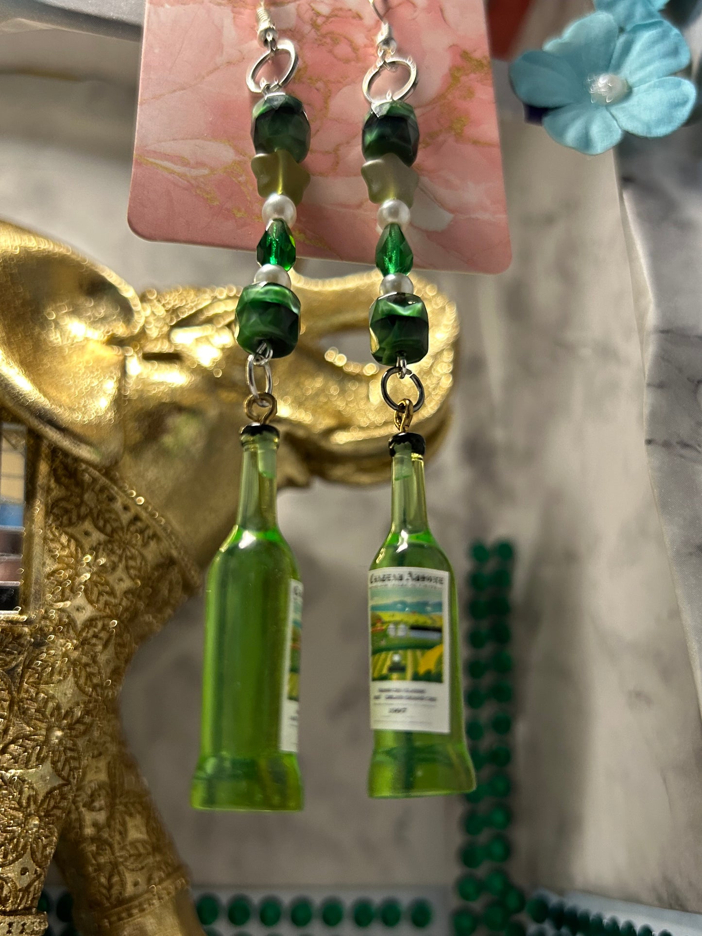 Wine bottle Earrings