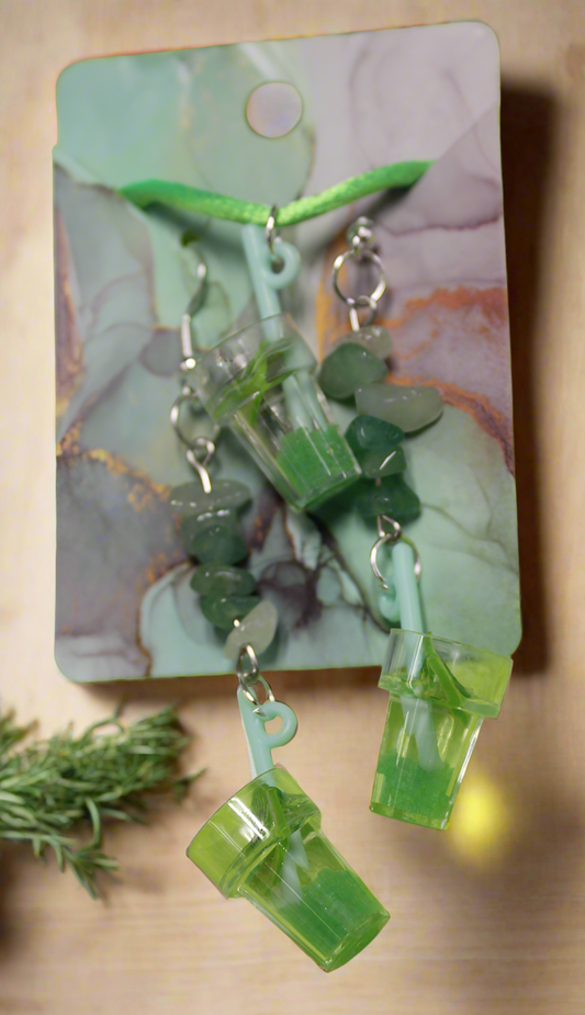 Green cups Jewelry set