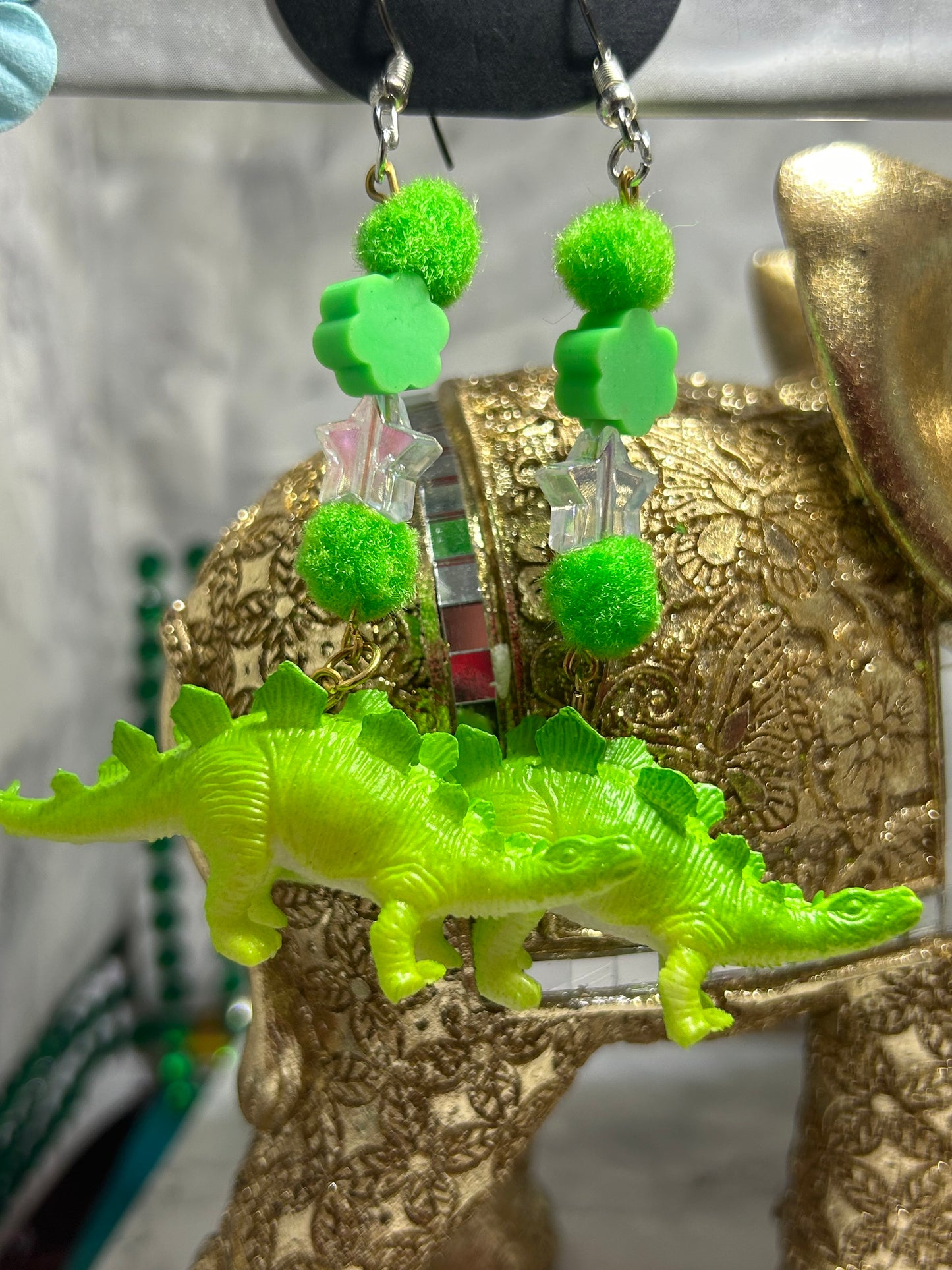 Stegosaurus Dinosaurs Earrings