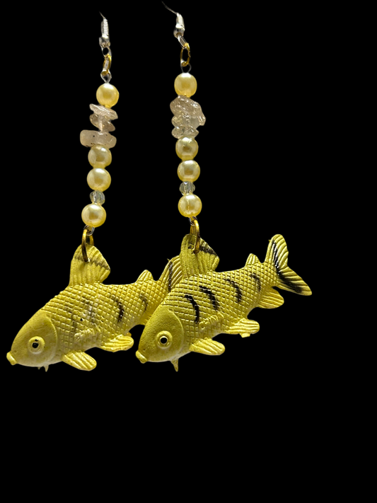 Yellow Fish Earrings