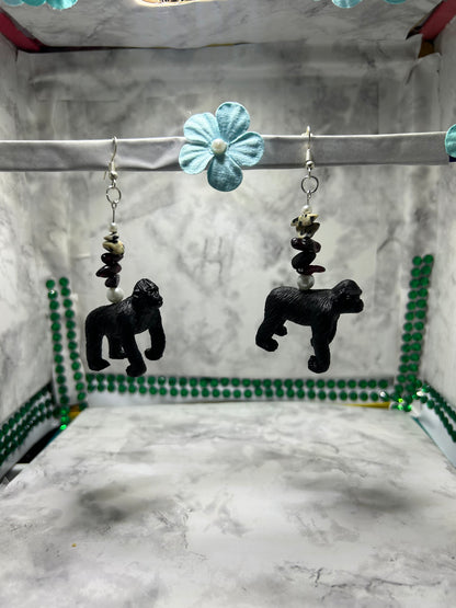 Black Gorilla Earrings
