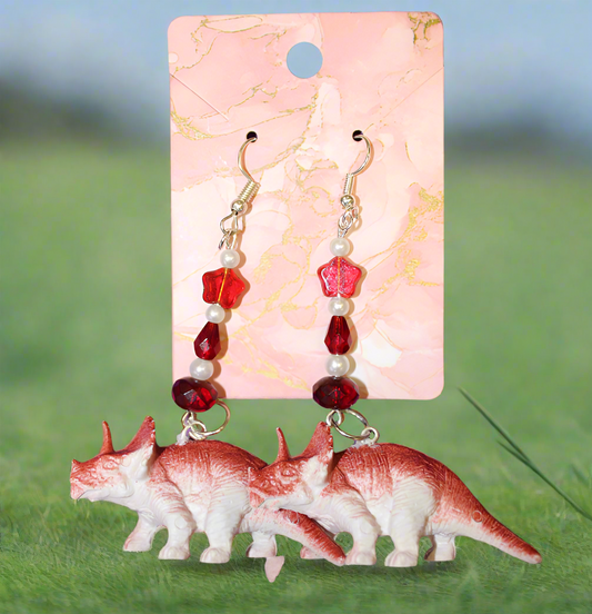 Triceratops Earrrings