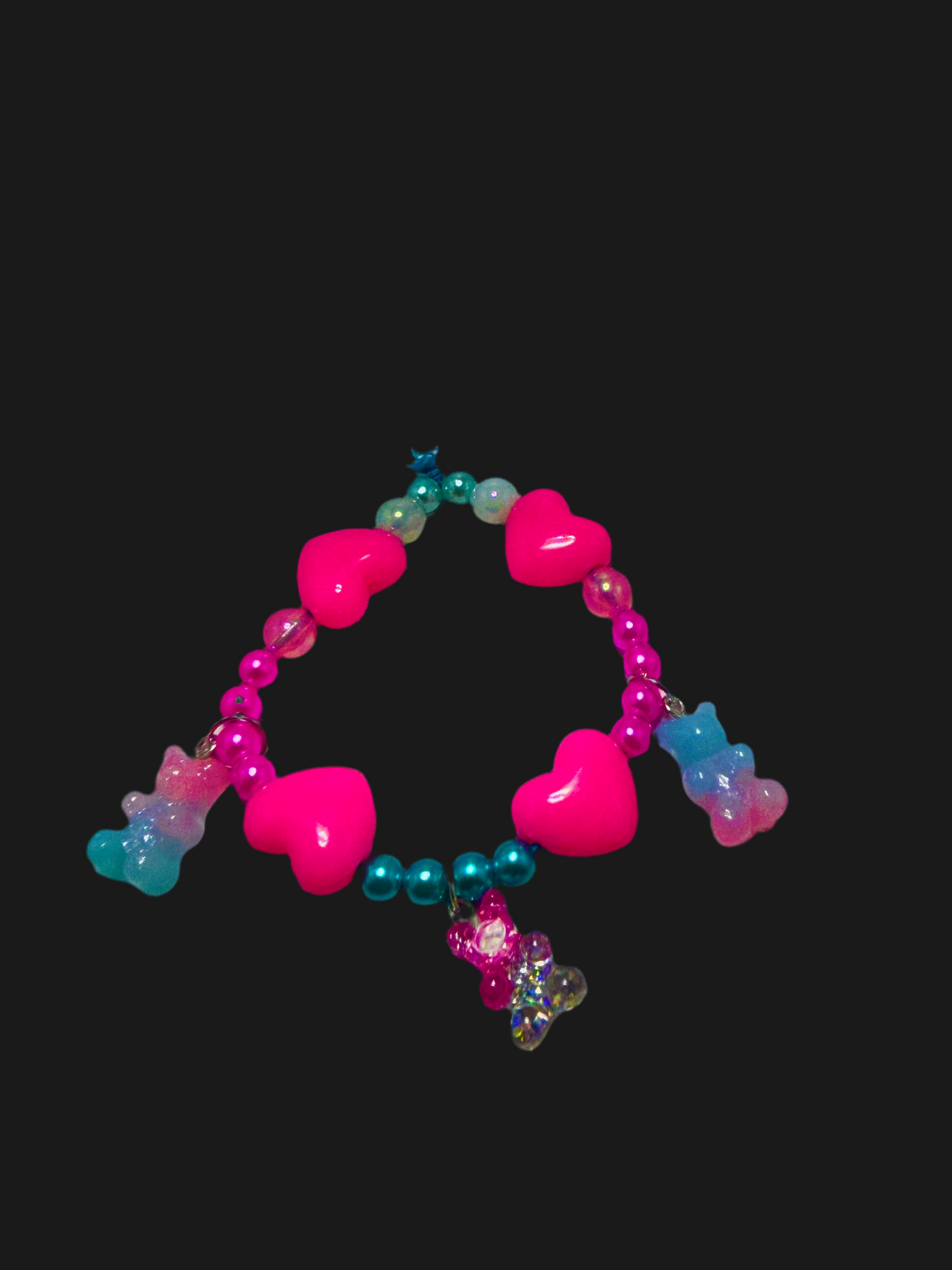 Pink and Blue Gummy Bear Bracelet