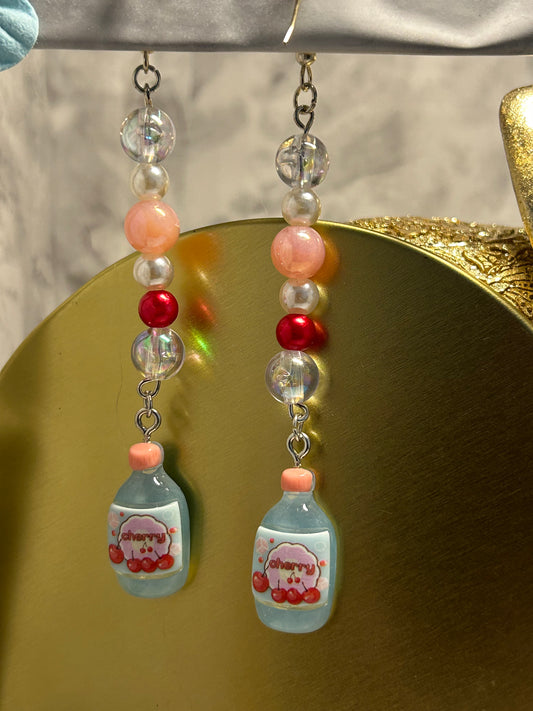 Cherry Pop Soda Earrings