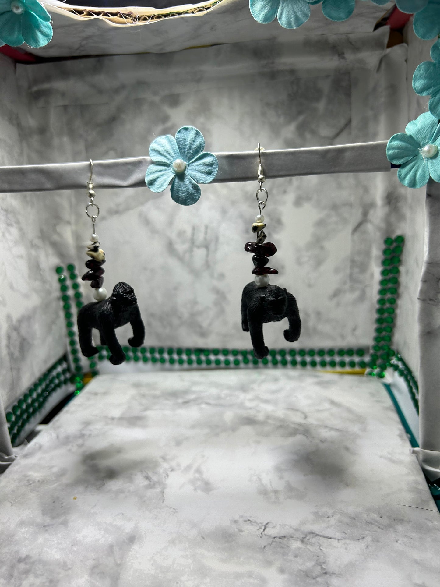 Black Gorilla Earrings