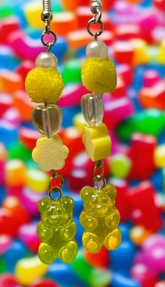 Yellow Gummy Bear Earrings