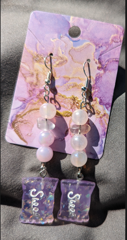 Purple Candy Earrings