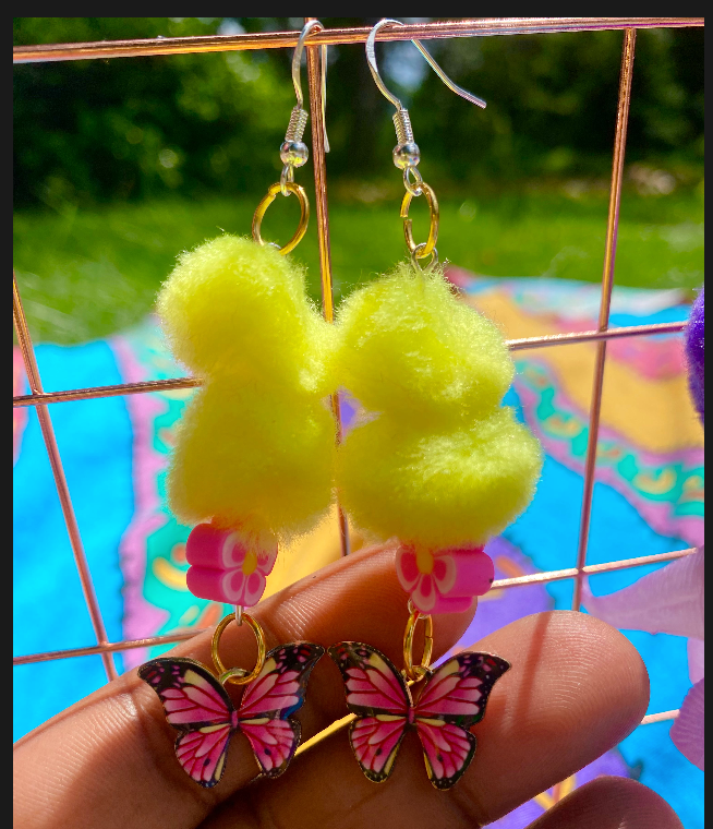 Yellow and Pink Butterflies