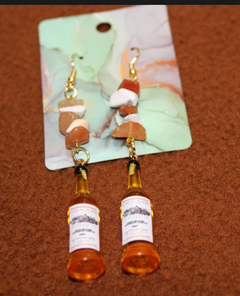 Gold Wine Earrings