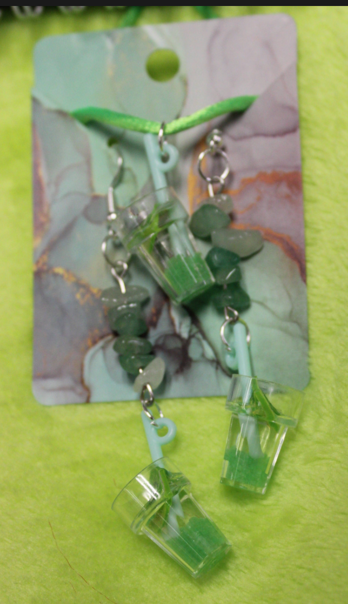 Green cups Jewelry set