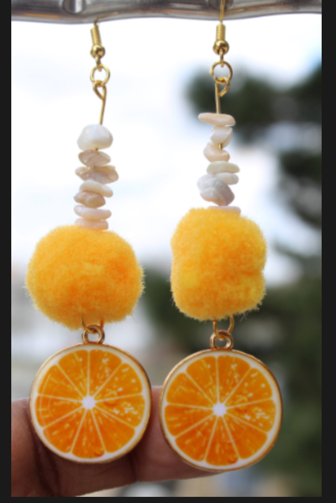 Orange Slice Earrings