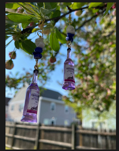 Purple Wine Bottle Earrings