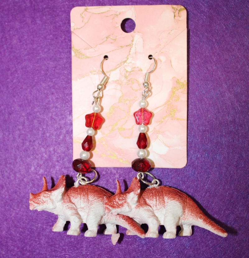 Triceratops Earrrings